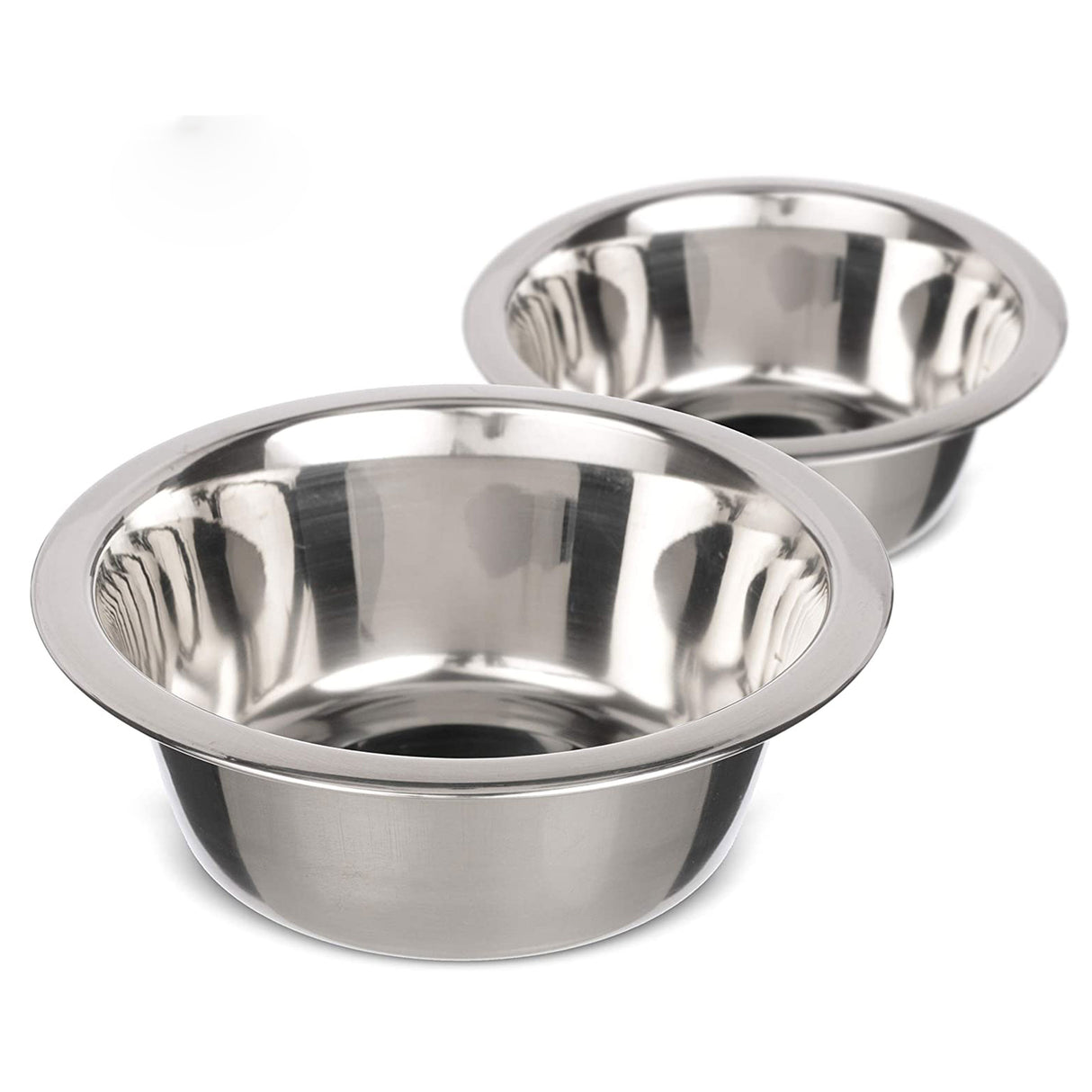 1.5 Cup Deep Stainless Steel Replacement Bowls for Neater Feeder top view on a white background.