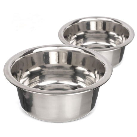 2.2 Cup Stainless Steel Replacement Bowls for Neater Feeder top view on a white background.