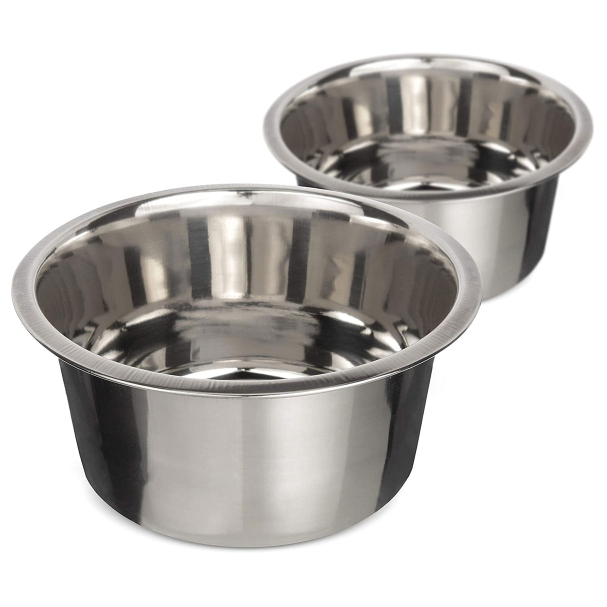 5 Cup Stainless Steel Replacement Bowls for Neater Feeder top view on a white background.