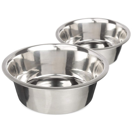 7 Cup Stainless Steel Replacement Bowls for Neater Feeder top view on a white background.