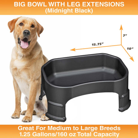 Big Bowl with Leg Extensions measures 15.75"L x 10"W x 7"H