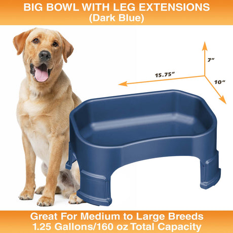 Big Bowl with Leg Extensions measures 15.75"L x 10"W x 7"H