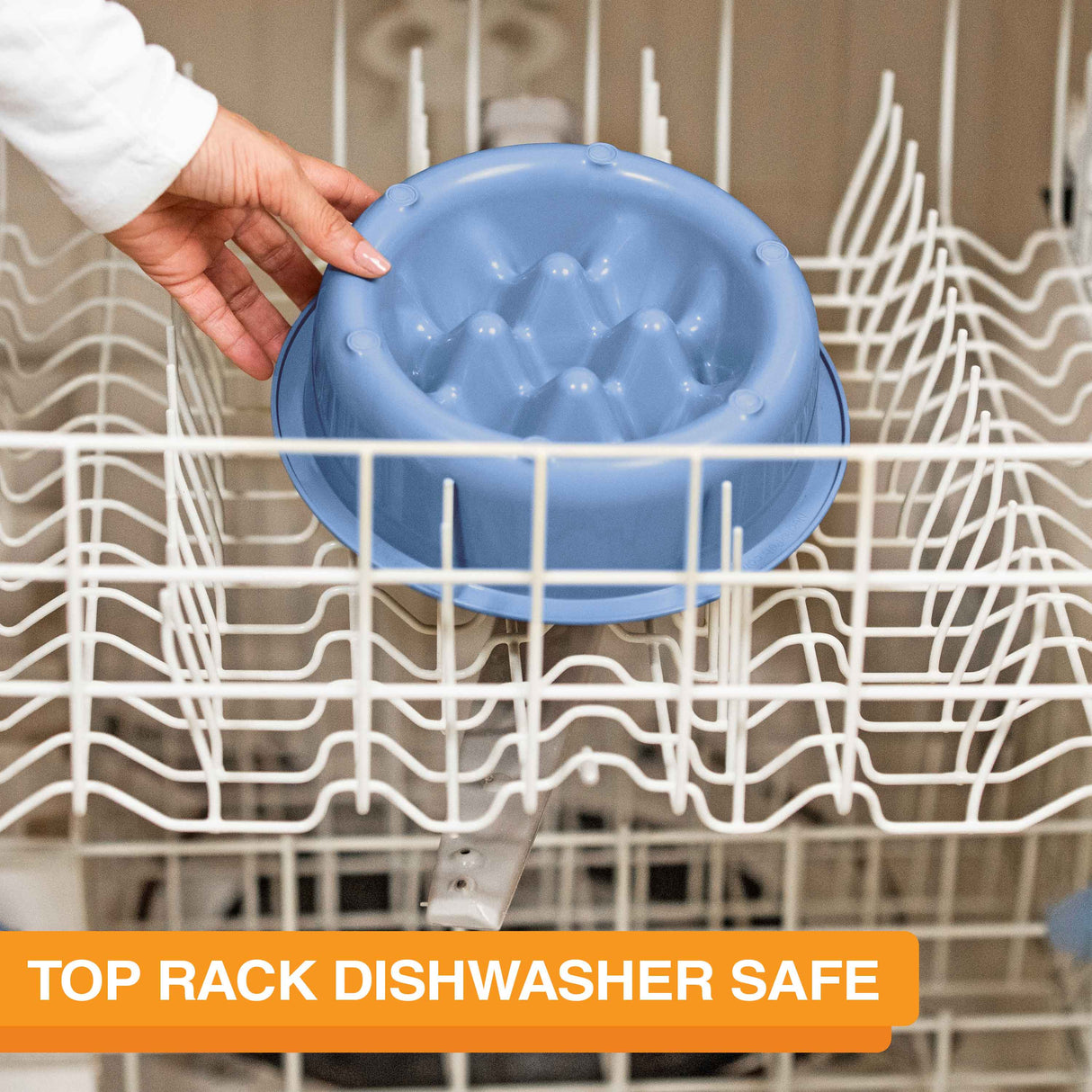The Niner in the top rack of a dishwasher