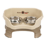 Deluxe Cat Cappuccino raised Neater Feeder with leg extensions dog bowls