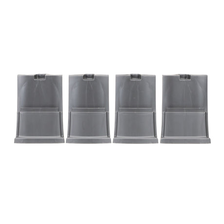 four gunmetal gray large leg extensions