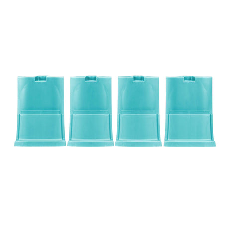four aquamarine large leg extensions