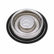 Small non-tip slow feed bowl top view against a white background.