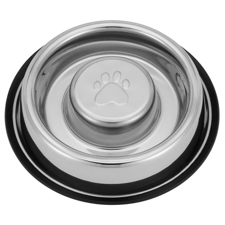 Extra Large Non-Tip Slow Feed Bowl top view against a white background.