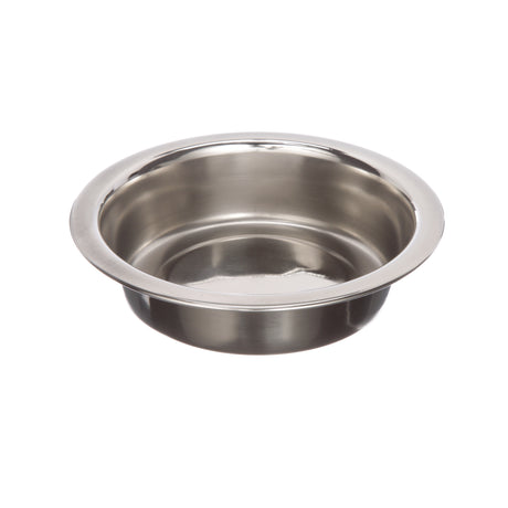 Stainless Steel Bowl top view on a white background.