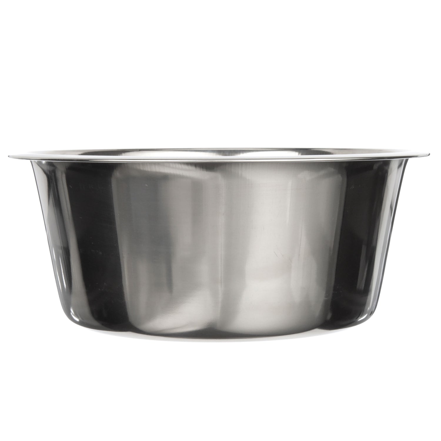 Stainless Steel Bowl side view on a white background.