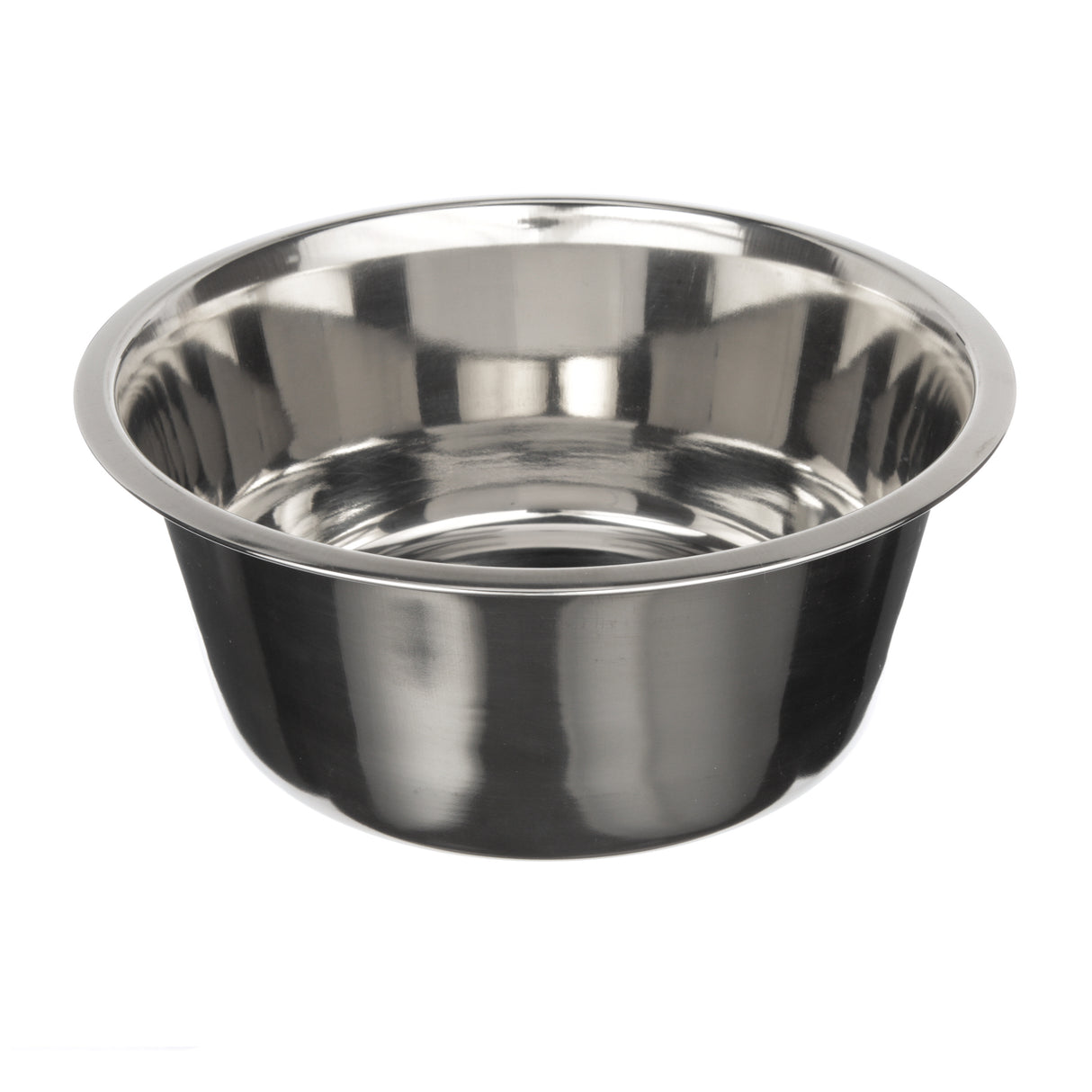 Stainless Steel Bowl top view on a white background.