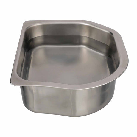 Neater Slow Feeder Double Diner Stainless Steel Insert Bowl with water against a white background.