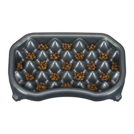 2.5 Gunmetal Grey Neater Slow Feeder with food