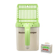 Neater Scooper with 15 bags in green on a white background.