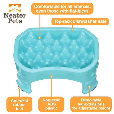 Diagram of the benefits of 6 cup Neater Slow Feeder