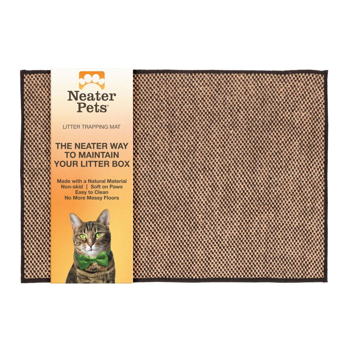 Jute Litter Mat Checkered on a white background.
