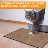 Checkered mat traps spilled litter