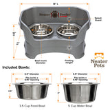 Deluxe medium feeder and bowl dimensions