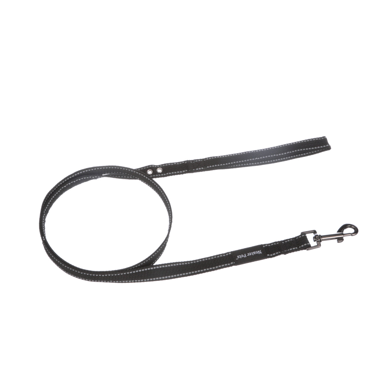 Reflective leash top view on a white background.