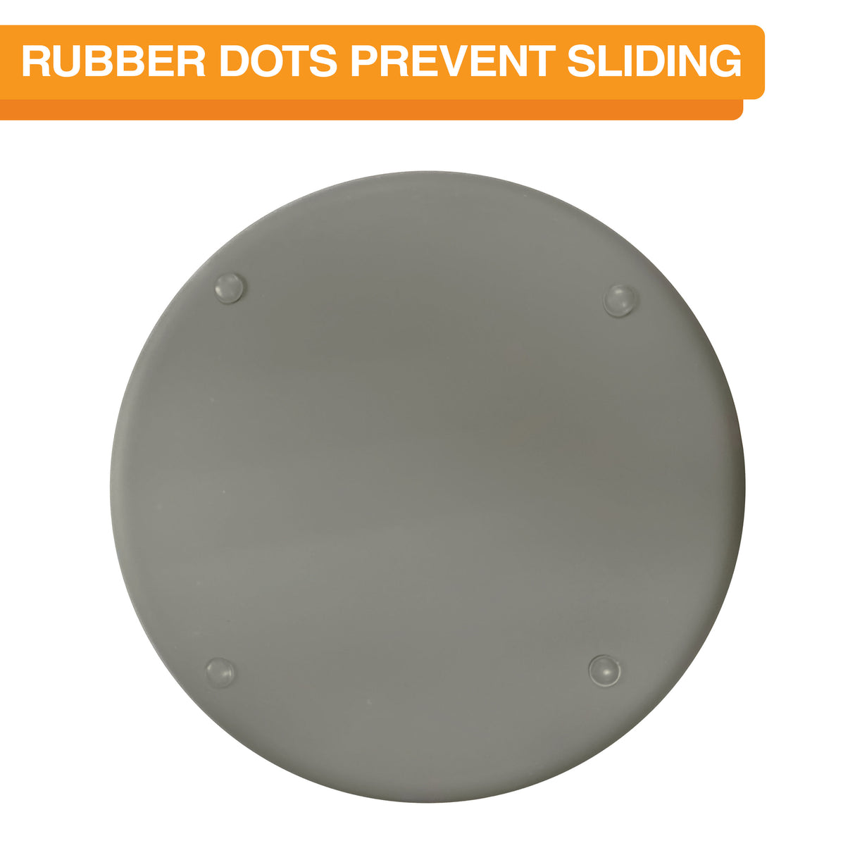 Bottom view of Hungry Cat Bowl.  Silicone bottom with rubber dots to prevent sliding.  Image on a white background.