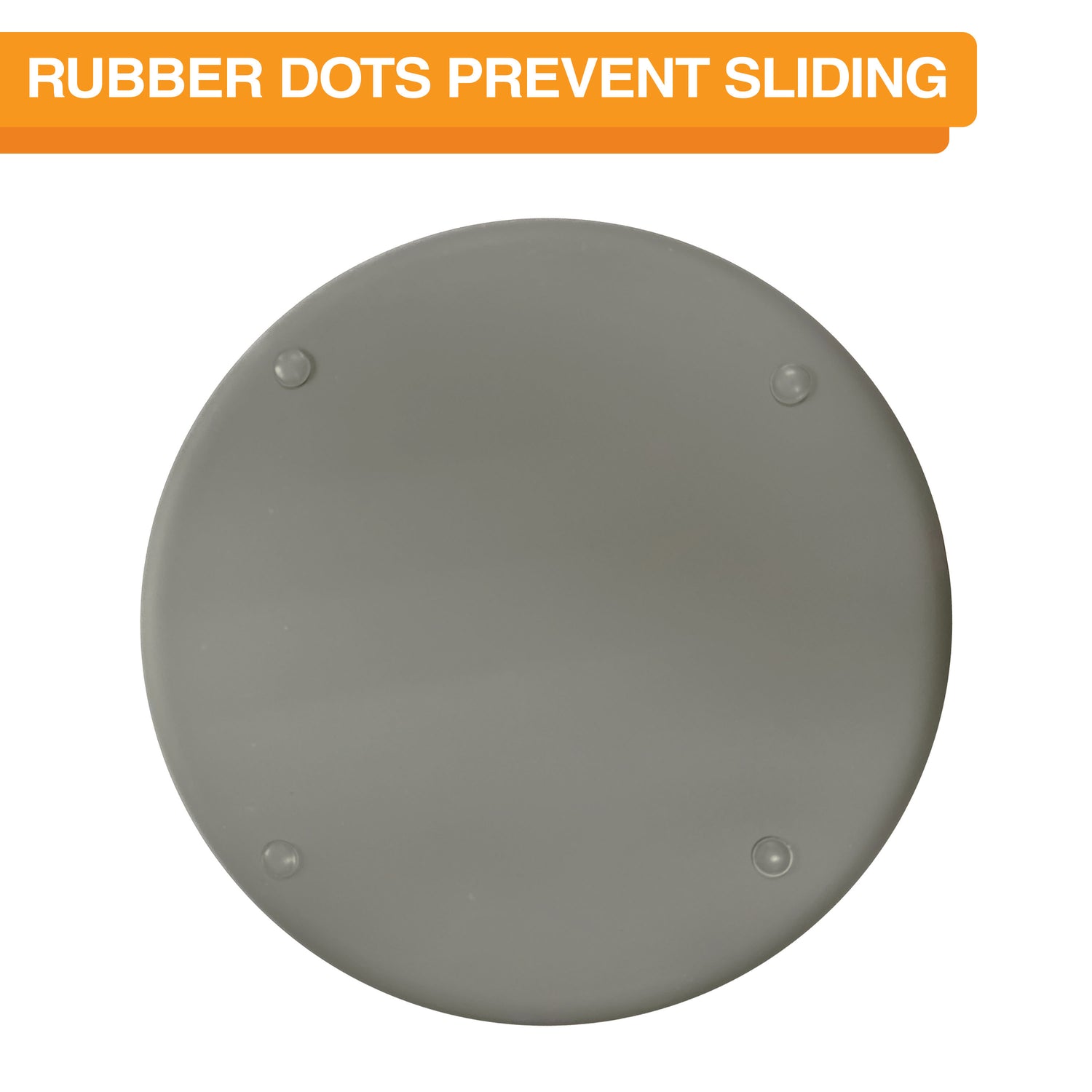 Bottom view of Hungry Cat Bowl.  Silicone bottom with rubber dots to prevent sliding.  Image on a white background.