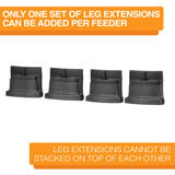 Small Midnight Black leg extensions for Deluxe Small and Cat Neater Feeders