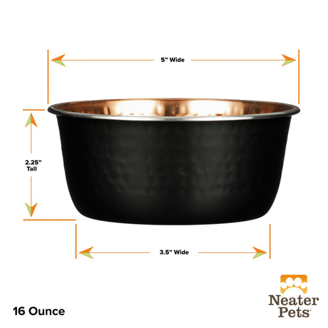 16 ounce sizing guide for Black Hammered Copper Bowl