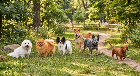 An image of dogs outside