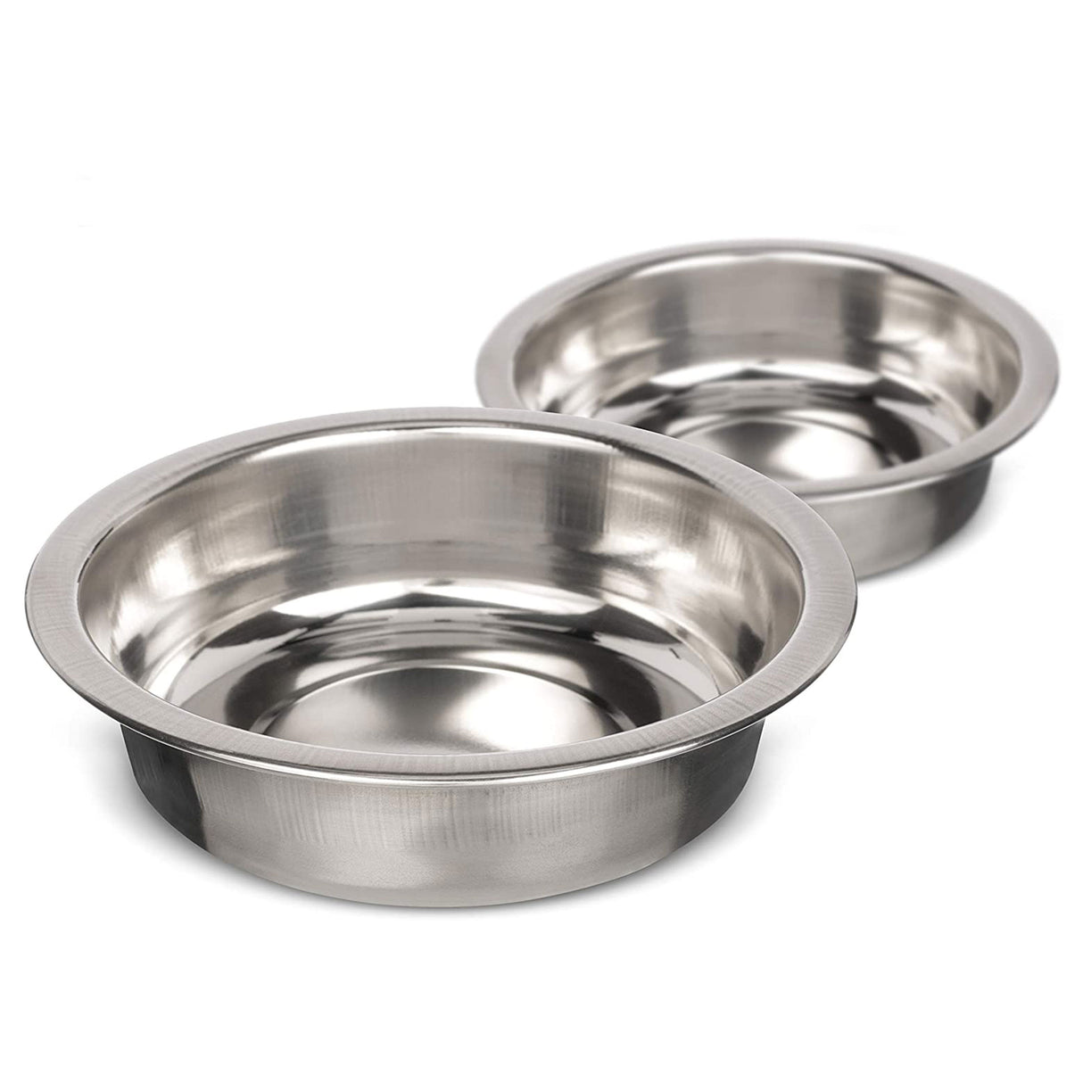 1.5 Cup Shallow Stainless Steel Replacement Bowls for Neater Feeder top view