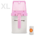 Neater Scooper XL Pink with 15 Bags with bag dispenser on a white background.