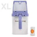 Neater Scooper XL Lavender with 15 Bags with bag dispenser on a white background.