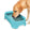 Labrador drinking out of Aquamarine Big Bowl on a white background.