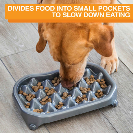 divides food into small pockets to slow down eating