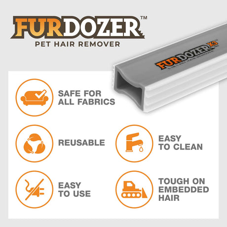 Picture explaining the benefits of the FurDozer