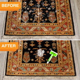 Carpet before and after using the FurDozer