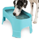 Great Dane drinking from the Giant Bowl with Leg Extensions in Aquamrine