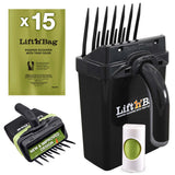Pet pooper scooper set with 'Lift 'n Bag' packaging on a white background