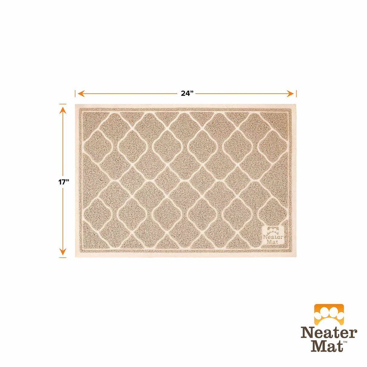 Dimensions of the Small Beige Neater Pets Litter Trapping Mat