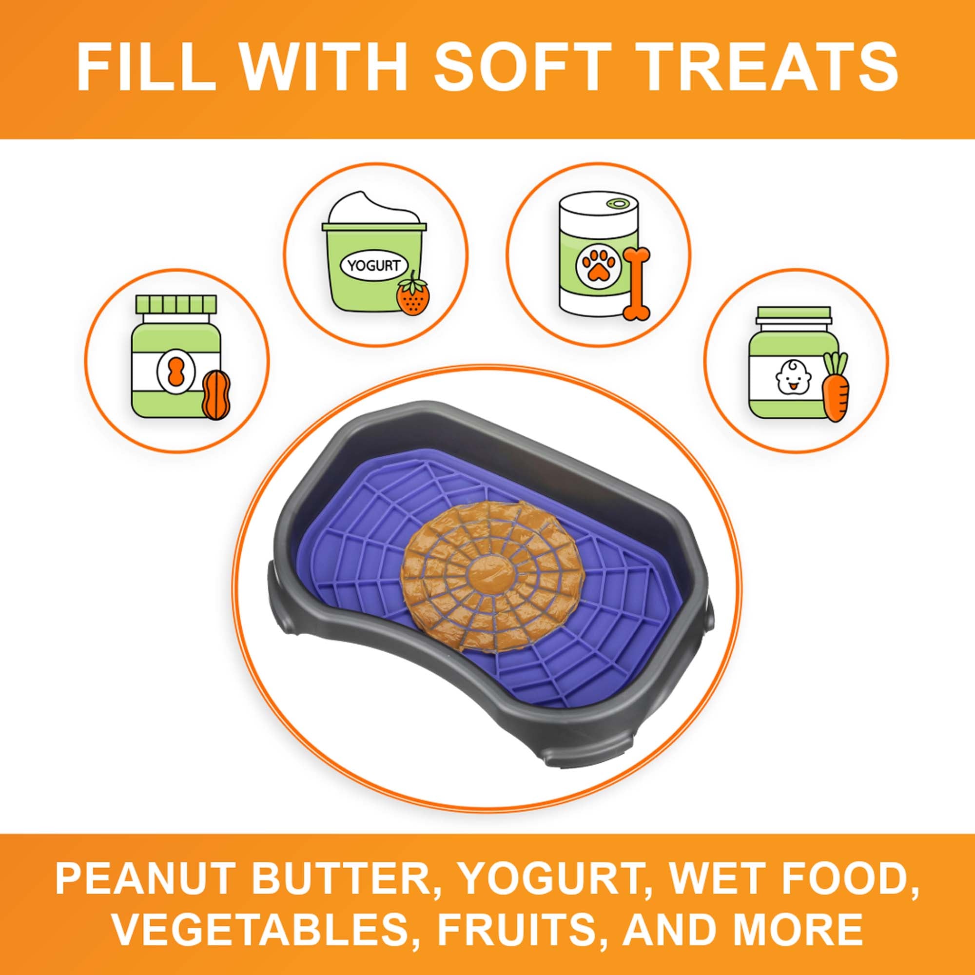 Neat-Lik Slow Feed Licking Mat with Mess-Proof Tray | Pet Treat