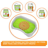 The Neat-Lik Mat is perfect for peanut butter, yogurt, pet food, baby food and other treats.