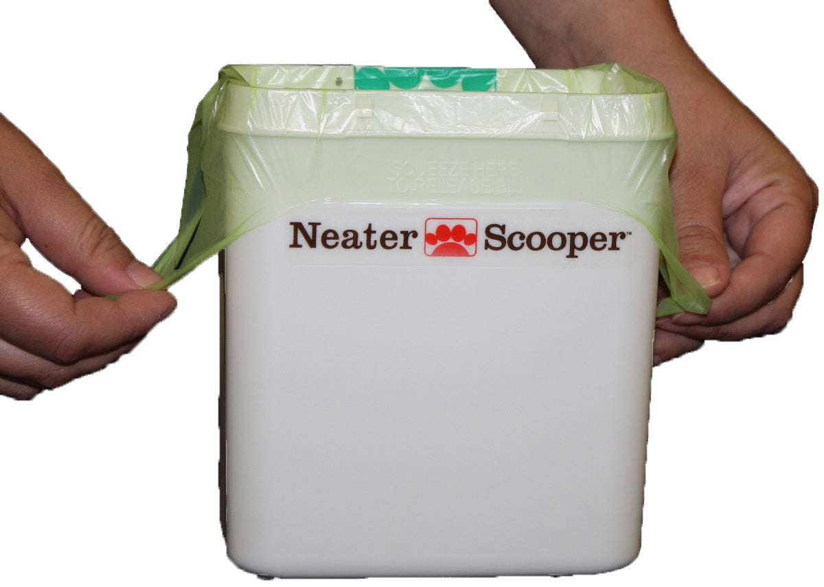 Neater Scooper Refill bag inside bottom part of Neater Scooper