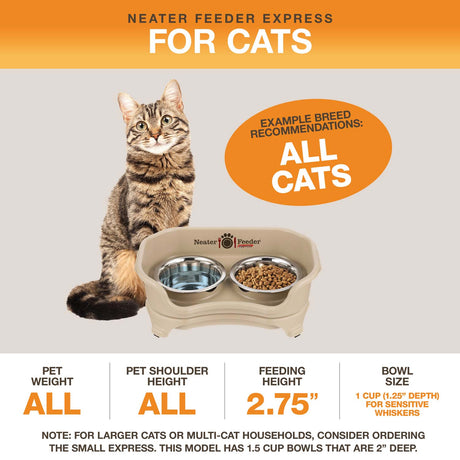 Express cat bowl sizing and capacity