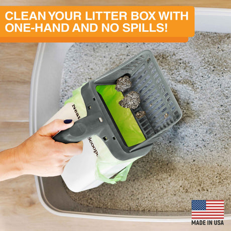 Clean your litter box with one hand and no spills