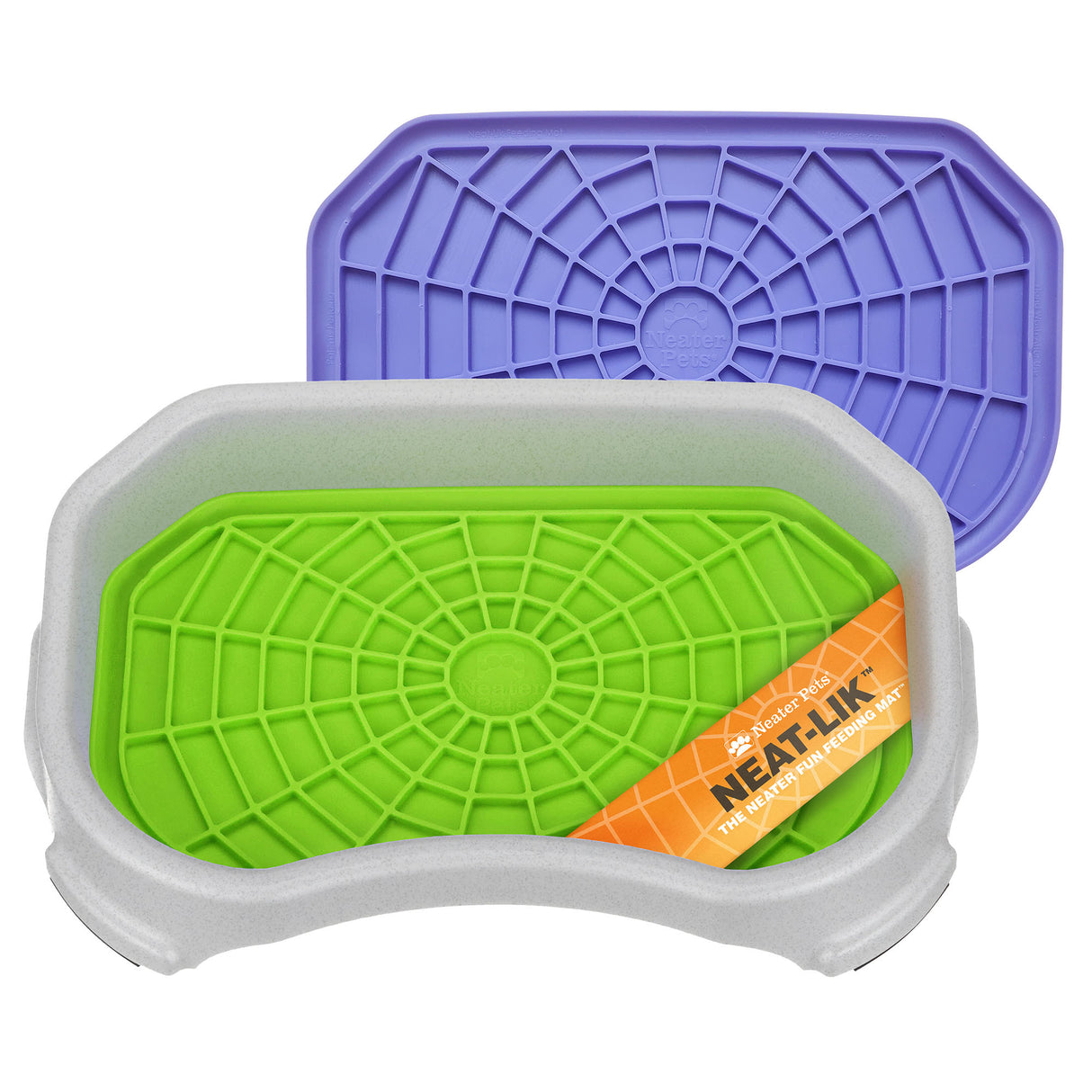 Neat-Lik Slow Feed Licking Mat with Mess-Proof Tray