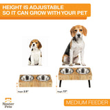 Adjustable feeder can grow with your pet