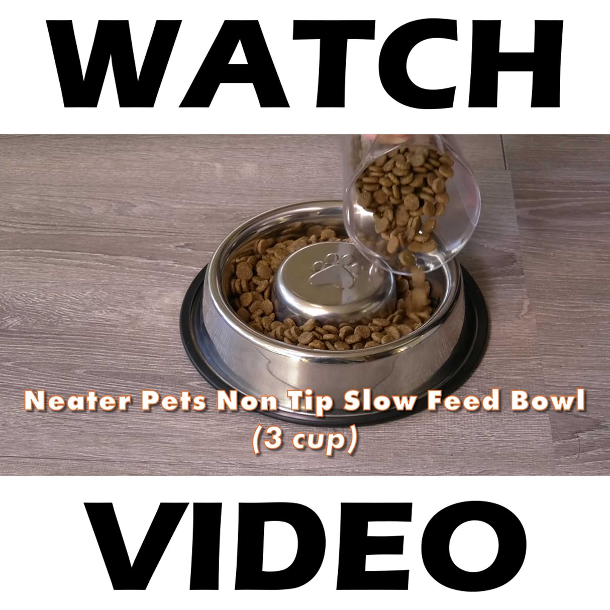 Large Non-Tip Slow Feed Bowl video