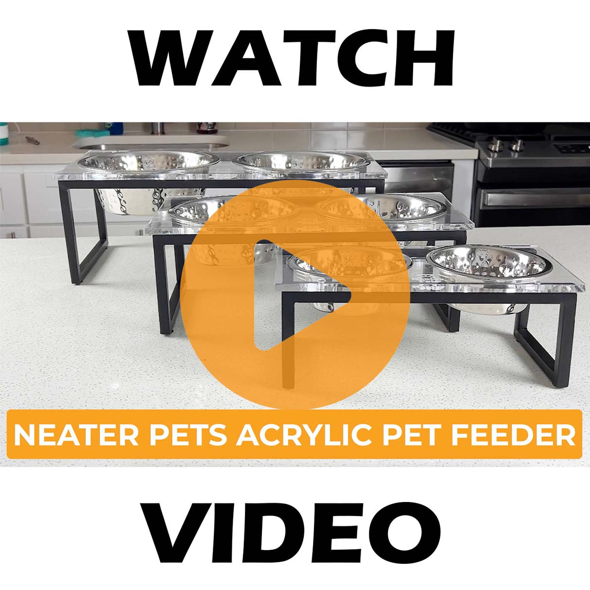 Video showing the Acrylic Pet Feeder