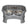 Deluxe Cat Neater Feeder with leg extensions in Gunmetal Grey with two stainless steel bowls against a white background.