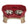 Deluxe Cat Neater Feeder with leg extensions in Cranberry with two stainless steel bowls against a white background.