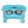 Deluxe Cat Neater Feeder with leg extensions in Aqua with two stainless steel bowls against a white background.
